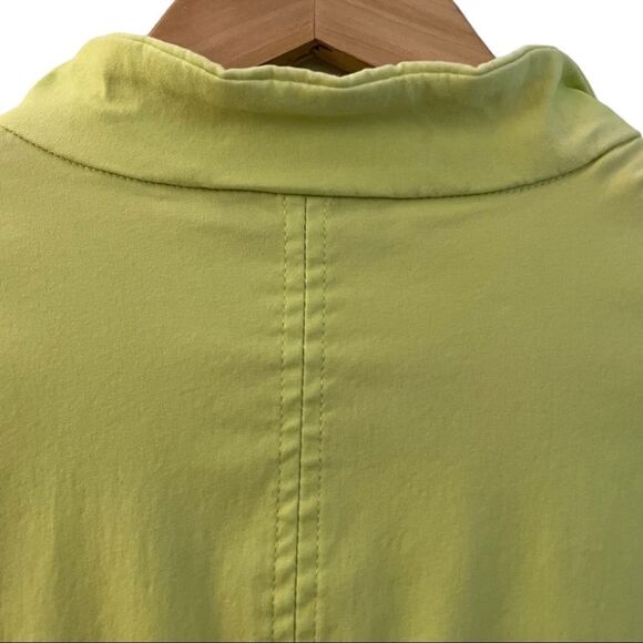 TRIBAL pastel Lime green stretch gathered/ruched front zip jacket Sz 8 EUC - Picture 4 of 12